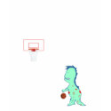 Basketball playing dino t-shirts