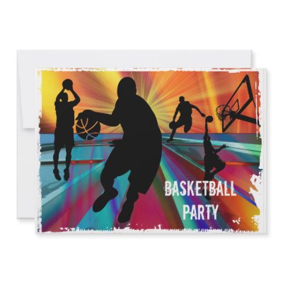 Basketball Pre Game Warmup Party Custom Announcements by InvitationsGalore