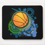 Basketball Punk Circles Blue Mousepad