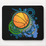 Basketball Punk Circles Blue Mousepad