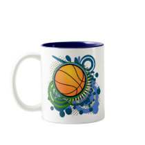 Basketball Punk Circles Blue Mug mugs