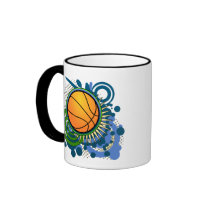 Basketball Punk Circles Blue Mug mugs
