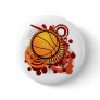 Basketball Punk Circles Red Button