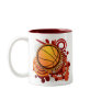 Basketball Punk Circles Red Mug