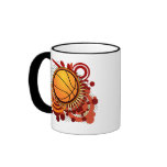 Basketball Punk Circles Red Mug