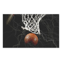 Basketball Rectangle Sticker