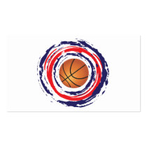 Basketball Red Blue And White Business Card