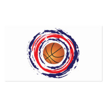 Basketball Red Blue And White Business Card