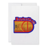 Basketball red & blue logo invitation
