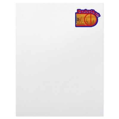 Basketball red & blue logo letterhead design by justsports
