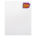 Basketball red & blue logo letterhead design
