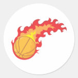Basketball Red Fire Shirt Sticker