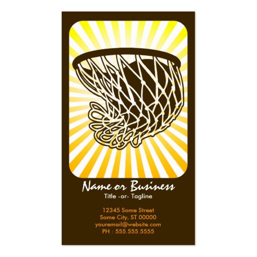 basketball : retro rays : business card