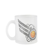 Basketball Retro Stripe Black Mug mugs