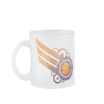 Basketball Retro Stripe Orange Mug mugs