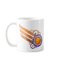 Basketball Retro Stripe Orange Mug