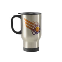 Basketball Retro Stripe Orange Travel Mug mugs