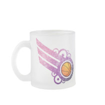 Basketball Retro Stripe Pink Mug mugs