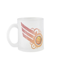 Basketball Retro Stripe Red Mug