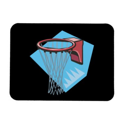 Basketball Rim Rectangle Magnet by SportsArena