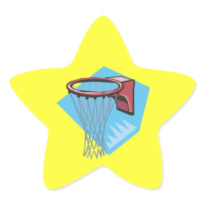 Basketball Rim Star Stickers by SportsArena