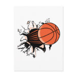 basketball ripping through post cards