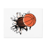 basketball ripping through post card