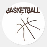 Basketball Round Stickers