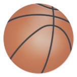 Basketball Round Stickers