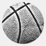 Basketball Round Stickers
