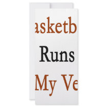Basketball Runs In My Veins rack cards