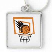 basketball score graphic keychain