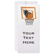 basketball score graphic custom rack card