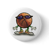 Basketball Shades Pinback Button
