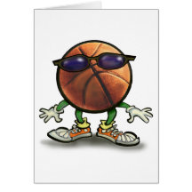Basketball Shades Greeting Cards