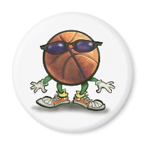 Basketball Shades Refrigerator Magnets