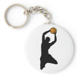 basketball silhouette keychain