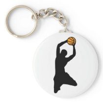 basketball silhouette keychain