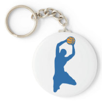 basketball silhouette key chains