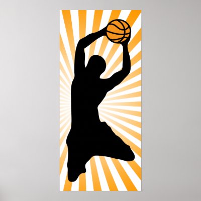basketball silhouette print by asyrum