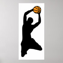 basketball silhouette print