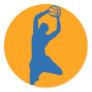 basketball silhouette round stickers