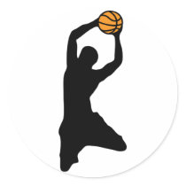 basketball silhouette sticker