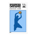 basketball : silhouettes : stamp