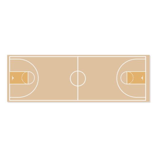 Basketball - Skinny Business Card Templates (back side)