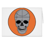 basketball skull design greeting card