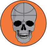 basketball skull design photo sculptures