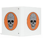basketball skull head graphic 3 ring binders