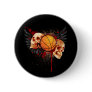 Basketball Skulls with Wings Button
