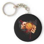 Basketball Skulls with Wings Keychain